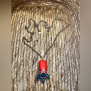 TALBOT' S WINTER SQUASH ORANGE FACETED BEAD-DROP STATEMENT